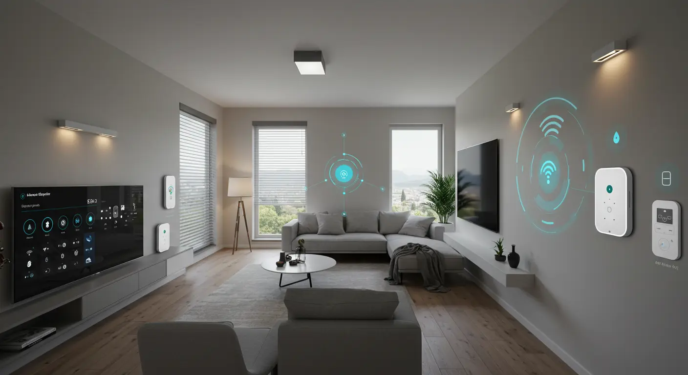 Technician installing an outdoor security light on a home’s exterior wall