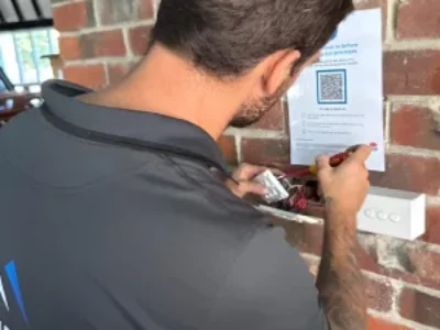 Blue Ridge electrician completing a compliance check on a strata property